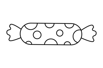 Sweet candy with points design, Sugar caramel bonbon food dessert snack tasty and vintage theme Vector illustration