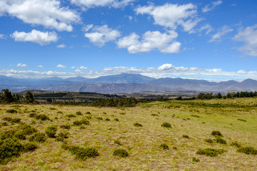 landscape with blue sky