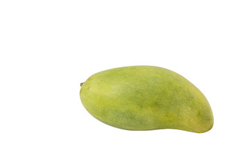 Green mango isolate on white background. Fresh green mango fruit isolated on white background