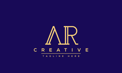 AR Letter Logo Design. Creative Modern Alphabet letters monogram icon A R, A and R.