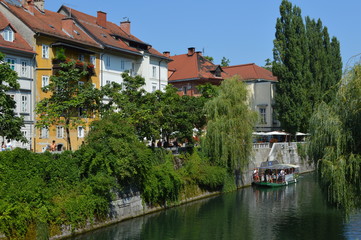 Beautiful Canal In Ljubljana, Slovenia