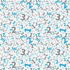 Blue 123 number background seamless