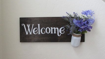 Welcome sign home decor