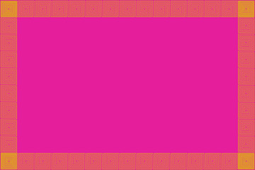 Rectangular shape background and frame with golden yellow meander pattern concept.