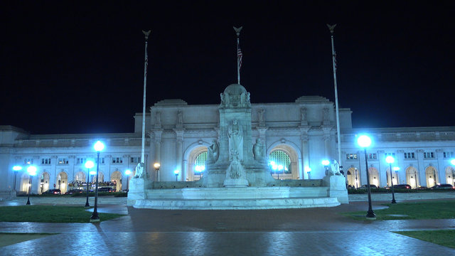 Beautiful Night View Over Washington Union Station