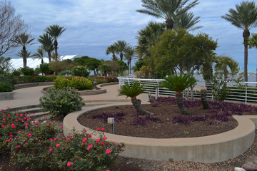 Garden in Moody Gardens, Galveston, Texas, US