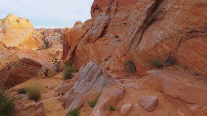 Beautful red rocks in the Valley of Fire in Nevada