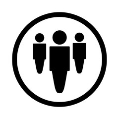 Group of people icon isolated on white background.