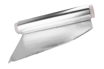 aluminum foil on white