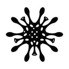 Corona virus icon sign on white background. Pandemic and coronavirus outbreaks 