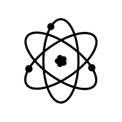 Molecular atom neutron Icon on white background.
