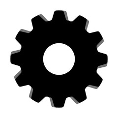 Gear or cog icon on white background.