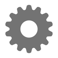 Gear or cog icon on white background.