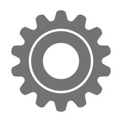 Gear or cog icon on white background.