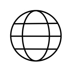 Global networking icon. Social connections on white background.