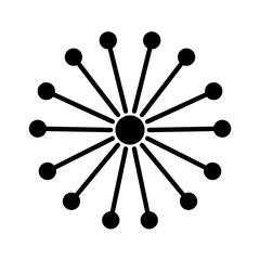 Global networking icon. Social connections on white background.