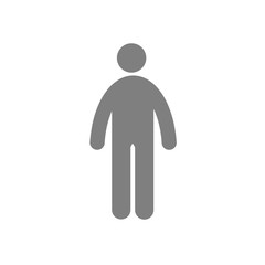 Man icon isolated on white background.