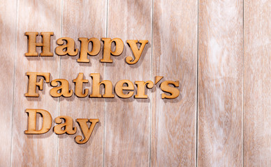Happy Father's Day, greeting card - wood letters