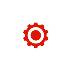 Gear or cog icon on white background.