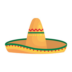 Mexican hat design, Mexico culture tourism landmark latin and party theme Vector illustration