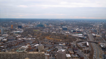 Fototapeta na wymiar Aerial view over the city of Boston