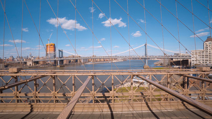 View from Brooklyn Bridge in New York