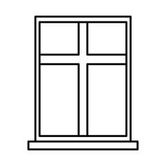 window house closed isolated icon