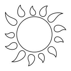Sun design, summer nature tropical season holiday sunny weather and energy theme Vector illustration