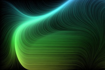 Energetic Abstract Flowing Green & Cyan Lines Background