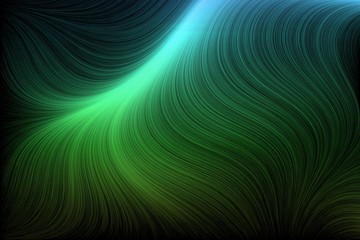 Energetic Abstract Flowing Green & Cyan Lines Background