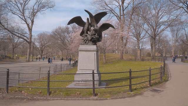 Eagle statue at Central Park Manhattan