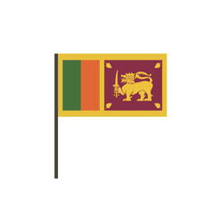 flag of Sri Lanka flat icon, vector illustration