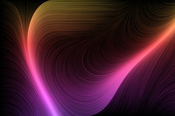 Energetic Abstract Flowing Purple & Yellow Lines Background