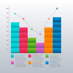 Improved Recovered After Crisis Graph Bar Chart Economic Statistical Infographic