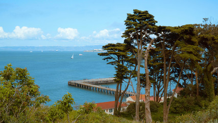 Beautiful San Francisco Bay - view from Battery East Park
