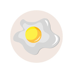 Cooked fried egg icon. isolated illustration