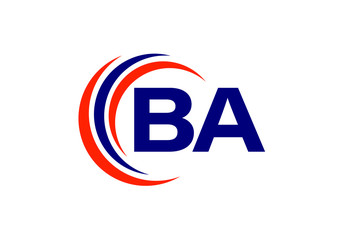 B A Initial Letter Logo design vector template, Graphic Alphabet Symbol for Corporate Business Identity