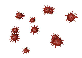 Coronavirus 2019-ncov isolated on white.