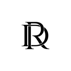 dr letter original monogram logo design