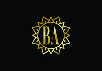 B A Initial Letter Logo design vector template, Graphic Alphabet Symbol for Corporate Business Identity