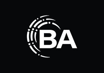 B A Initial Letter Logo design vector template, Graphic Alphabet Symbol for Corporate Business Identity