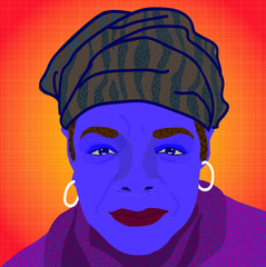 black woman with a headscarf