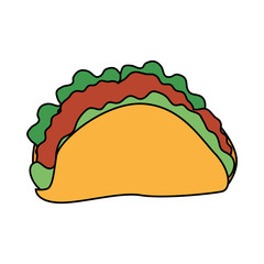 Mexican taco design, Mexico culture tourism landmark latin and party theme Vector illustration