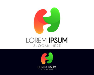 Letter H vector abstract logo design. With colorful icon template. Modern logo for your brand identity. Creative vector elements