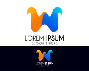 Letter W vector abstract logo design. With colorful icon template. Modern logo for your brand identity. Creative vector elements