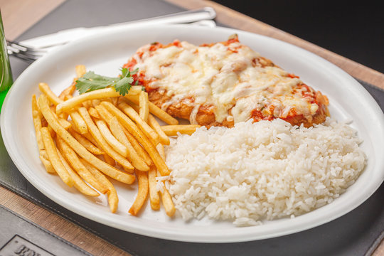 Parmegiana Steak with Crispy Golden French Fries