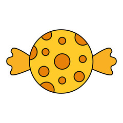 Sweet candy with points design, Sugar caramel bonbon food dessert snack tasty and vintage theme Vector illustration