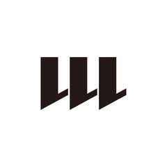 letter wl abstract simple geometric symbol logo vector