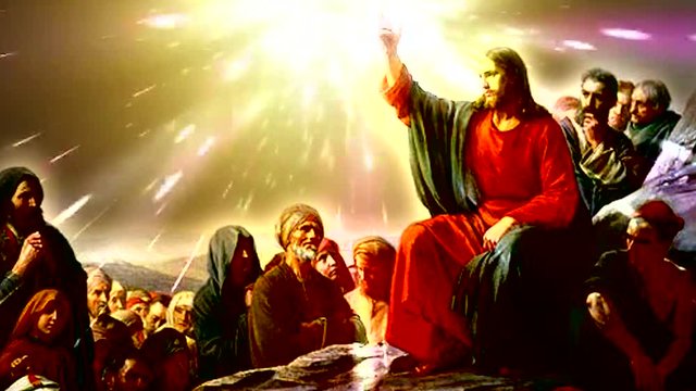 Jesús Cristo Yo Soy La Luz Del Mundo, Imagen Animada Con Destellos