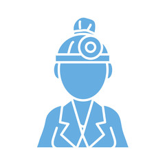 doctor woman professional line style